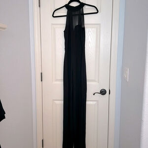 Sparkle and fade sleeveless high neck jumpsuit